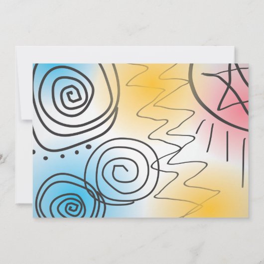 Jazzy Musical Bar Bat Mitzvah Uitnodiging (Achterkant)