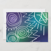 Jazzy Musical Bar Bat Mitzvah Uitnodiging (Achterkant)