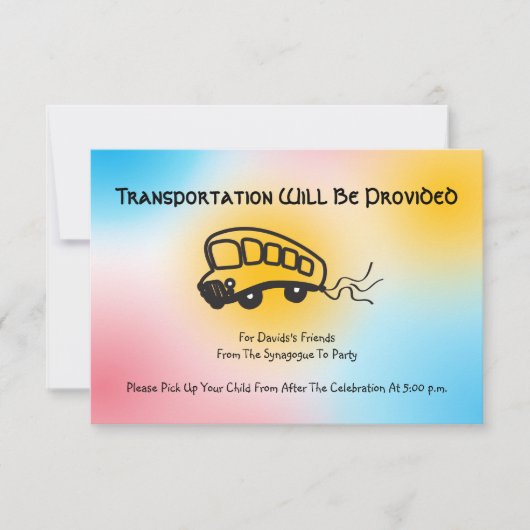 Jazzy Musical Transportation Mini Bus Card Kaart (Voorkant)