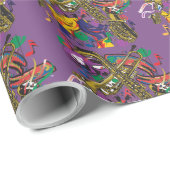 Jazzy New Orleans Music Fest Cadeaupapier (Rol Hoek)