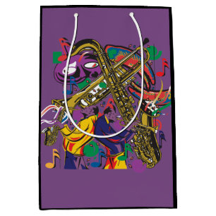 Jazzy New Orleans Music Fest Medium Cadeauzakje