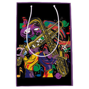 Jazzy New Orleans Music Fest Medium Cadeauzakje