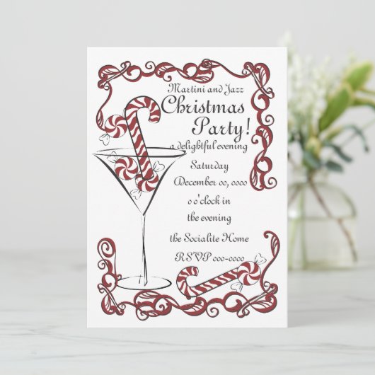 Jazzy Peppermint Martini Kaart (Staand voorkant)