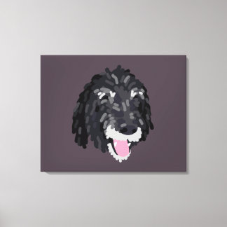 Jazzy Portrait Canvas Art - Achtergrond Afdruk