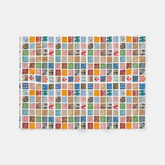 Jazzy Pyrex Fleece Throw Deken (Voorkant (Horizontaal))