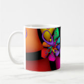 Jazzy Rainbow Fractal Koffiemok (Links)