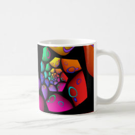 Jazzy Rainbow Fractal Koffiemok