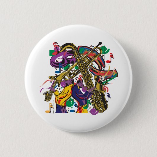 JAZZY RONDE BUTTON 5,7 CM (Voorkant)