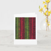 Jazzy rood groen abstract ontwerp kaart (Gele Bloem)