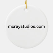 "Jazzy Santa" Keramisch Ornament (Achterkant)