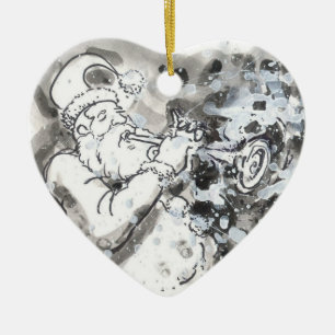 "Jazzy Santa" Keramisch Ornament