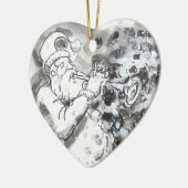 "Jazzy Santa" Keramisch Ornament (Links)