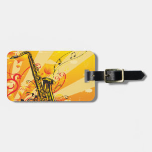 Jazzy Saxophone bundelt muziek Bagagelabel