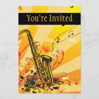 Jazzy Saxophone bundelt muziek Kaart