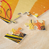 Jazzy Saxophone bundelt muziek Legpuzzel (Zijkant)