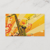 Jazzy Saxophone bundelt muziek Visitekaartje (Achterkant)