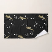 Jazzy Saxophone en Musical Notes  Bad Handdoek (Handdoek)