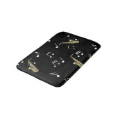 Jazzy Saxophone en Musical Notes Badmat (Gekanteld)
