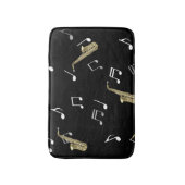 Jazzy Saxophone en Musical Notes Badmat (Voorkant Verticaal)