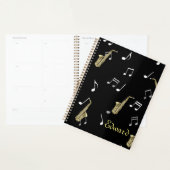 Jazzy Saxophone en Musical Notes Planner (Display)