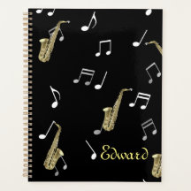 Jazzy Saxophone en Musical Notes