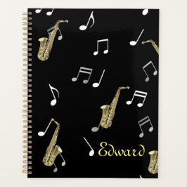 Jazzy Saxophone en Musical Notes Planner