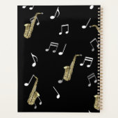 Jazzy Saxophone en Musical Notes Planner (Achterkant)