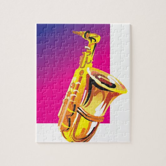 Jazzy Saxophone Legpuzzel (Verticaal)