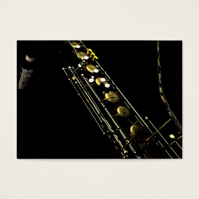 Jazzy Saxophone Visitekaartjes (Voorkant)