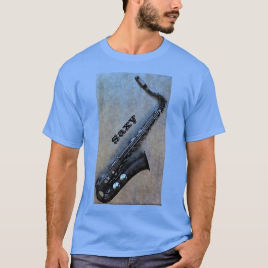 Jazzy Saxy Saxophone T-shirt (Voorkant)