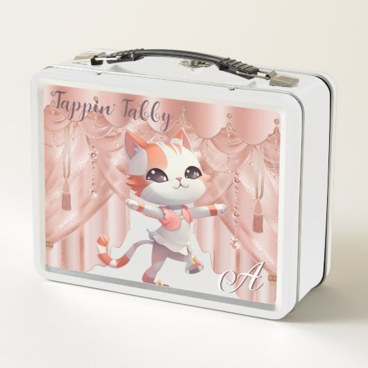 Jazzy Tap Dancing Tabby Cat Pet Cane Monogram (Achterkant)