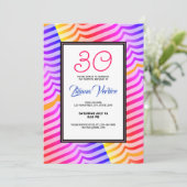 Jazzy Trippy Psychedelic Tropical Stripey Pattern Kaart (Staand voorkant)