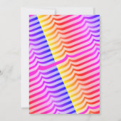 Jazzy Trippy Psychedelic Tropical Stripey Pattern Kaart (Achterkant)