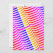 Jazzy Trippy Psychedelic Tropical Stripey Pattern Kaart (Achterkant)