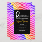 Jazzy Trippy Psychedelic Tropical Stripey Pattern Kaart (Voorkant / Achterkant)