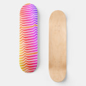 Jazzy Trippy Psychedelic Tropical Stripey Pattern Persoonlijk Skateboard (Voorkant)