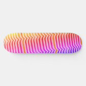 Jazzy Trippy Psychedelic Tropical Stripey Pattern Persoonlijk Skateboard (Horizontaal)