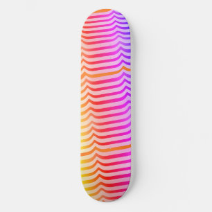 Jazzy Trippy Psychedelic Tropical Stripey Pattern Persoonlijk Skateboard