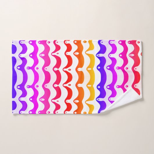 Jazzy Tropical Psychedelic Dripping Stripes Bad Handdoek (Handdoek)