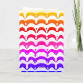 Jazzy Tropical psychedelic Dripping Stripes Kaart (Achterkant)