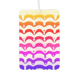 Jazzy Tropical Psychedelic Dripping Stripes Luchtverfrisser