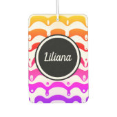 Jazzy Tropical Psychedelic Dripping Stripes Luchtverfrisser (Voorkant)