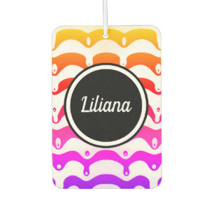Jazzy Tropical Psychedelic Dripping Stripes Luchtverfrisser