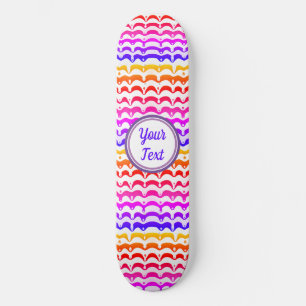 Jazzy Tropical Psychedelic Dripping Stripes Persoonlijk Skateboard