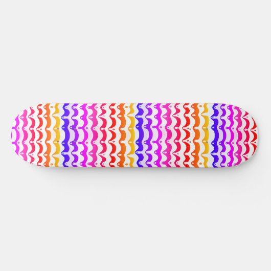 Jazzy Tropical Psychedelic Dripping Stripes Persoonlijk Skateboard (Horizontaal)