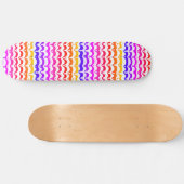 Jazzy Tropical Psychedelic Dripping Stripes Persoonlijk Skateboard (Horizontaal)