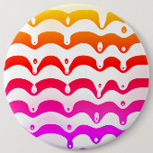 Jazzy Tropical Psychedelic Dripping Stripes Ronde Button 6,0 Cm (Voorkant)