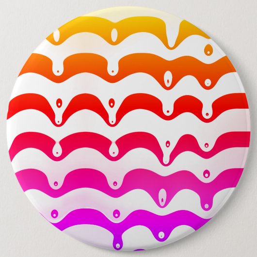 Jazzy Tropical Psychedelic Dripping Stripes Ronde Button 6,0 Cm (Voorkant)
