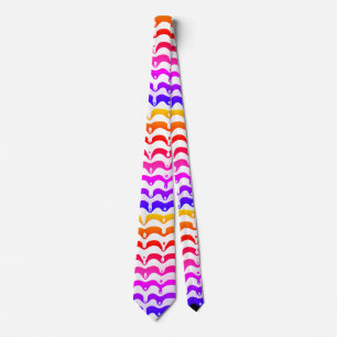 Jazzy Tropical Psychedelic Dripping Stripes Stropdas