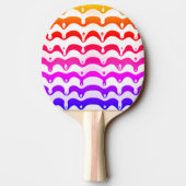 Jazzy Tropical Psychedelic Dripping Stripes Tafeltennisbatje (Achterkant)